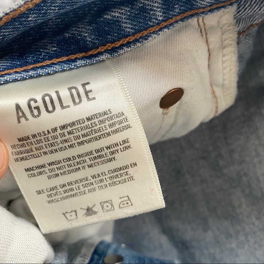 Agolde Riley High Rise Straight Crop Jeans - Picture 7 of 7